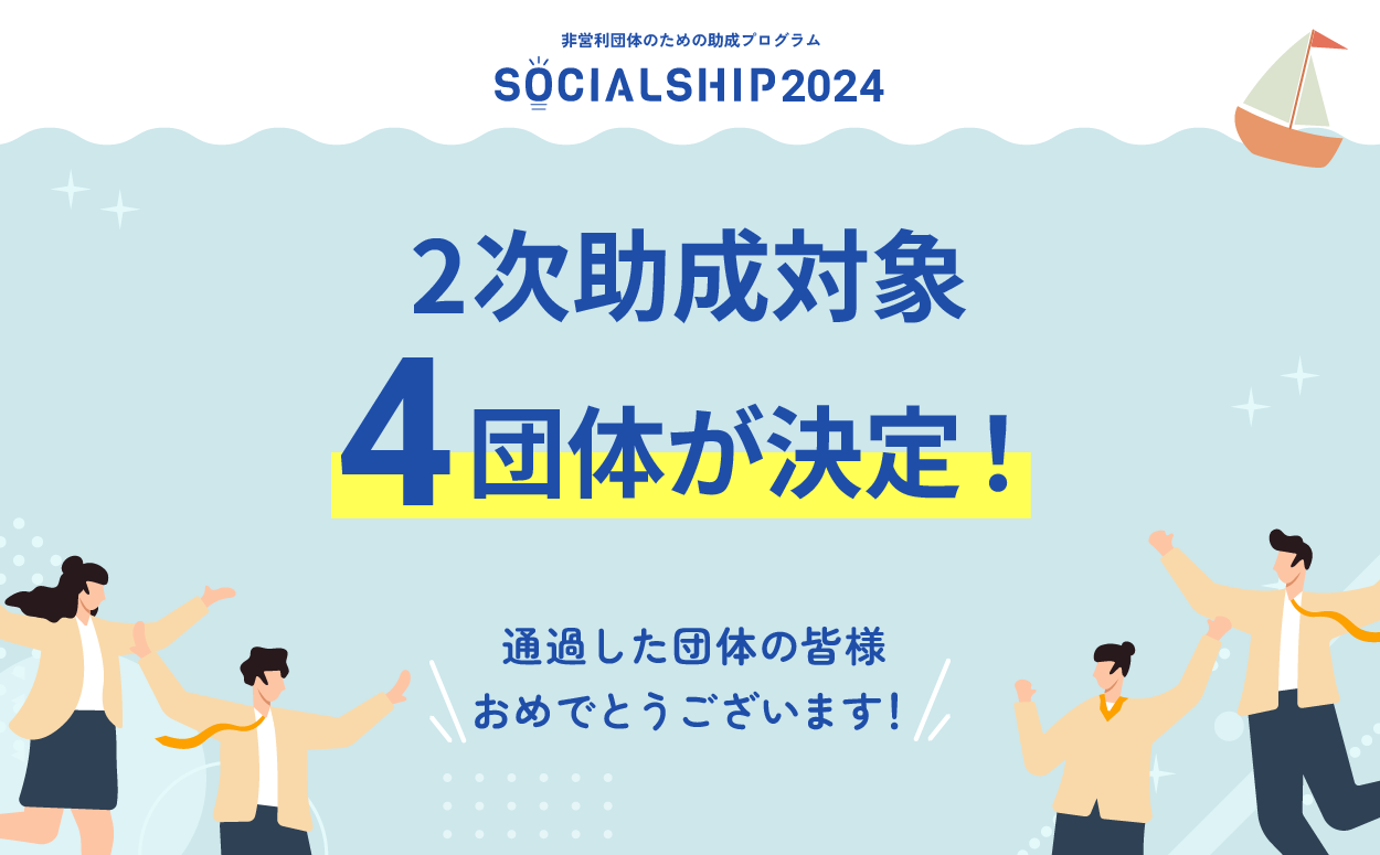 2次助成団体が決定しました！